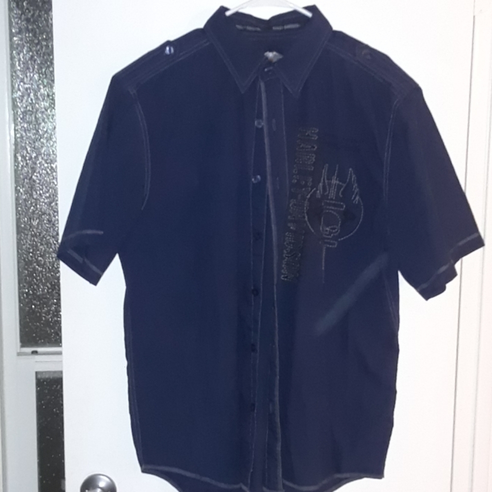 Harley Davidson Mens Button Down